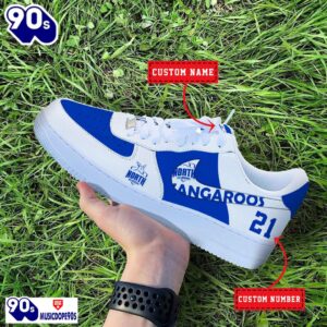 North Melbourne Kangaroos AFL Personalized Air Force 1 Shoes