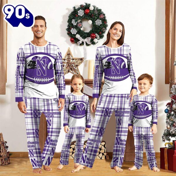 NCAA Family Pajama Sets  Northwestern Wildcats Pajamas Personalized Your Name