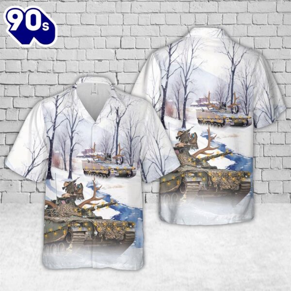 Norwegian Army CV90 Christmas Hawaiian Shirt