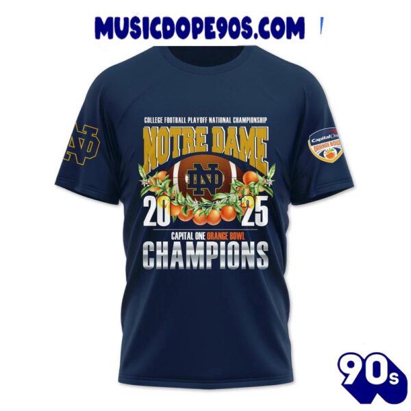 Notre Dame 2025 Capital One Orange Bowl Champions College Teams 3D T-Shirt