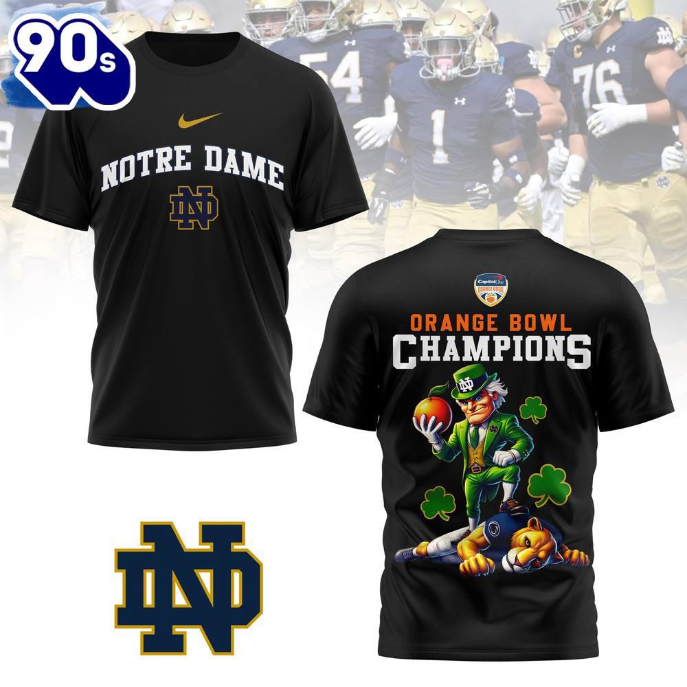 Notre Dame 2025 Orange Bowl Champions Limited Edition 3d T-Shirt Notre Dame 2025 Orange Bowl Champions Limited Edition 3d T-Shirt