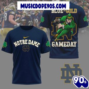 Notre Dame Blue Gold Game Day Champions For Fans 3D T-Shirt