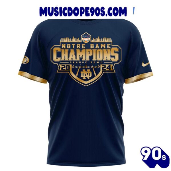 Notre Dame Champions Orange Bowl Notre Dame Fighting Irish Limited 3D T-Shirt