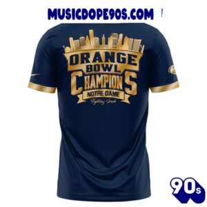 Notre Dame Champions Orange Bowl Notre Dame Fighting Irish Limited 3D T-Shirt