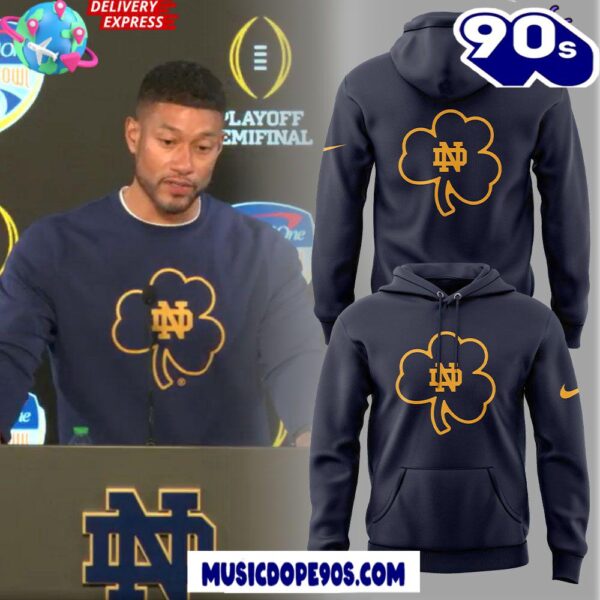 Notre Dame Coach Marcus Freeman Clover Hoodie