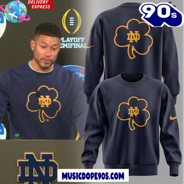 Notre Dame Coach Marcus Freeman Clover Sweatshirt