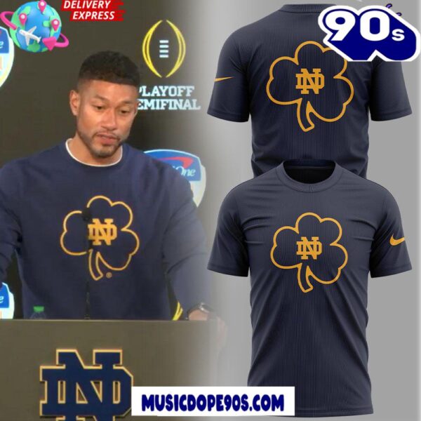 Notre Dame Coach Marcus Freeman Clover T-Shirt