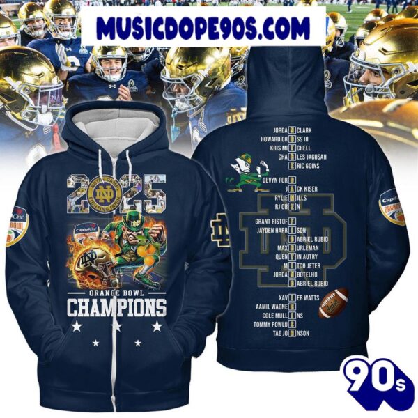 Notre Dame Fighting Irish 2025 Orange Bowl Champions For Fans Trending Hoodie