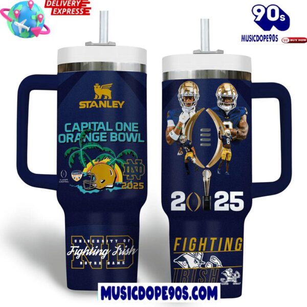 Notre Dame Fighting Irish Capital One Orange Bowl 2025 Stanley Tumbler Cup