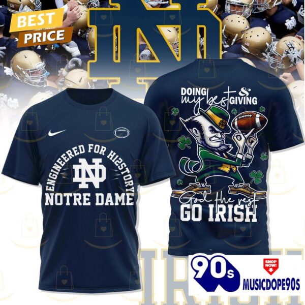 Notre Dame Fighting Irish Engineered For H12story 3D T-Shirt