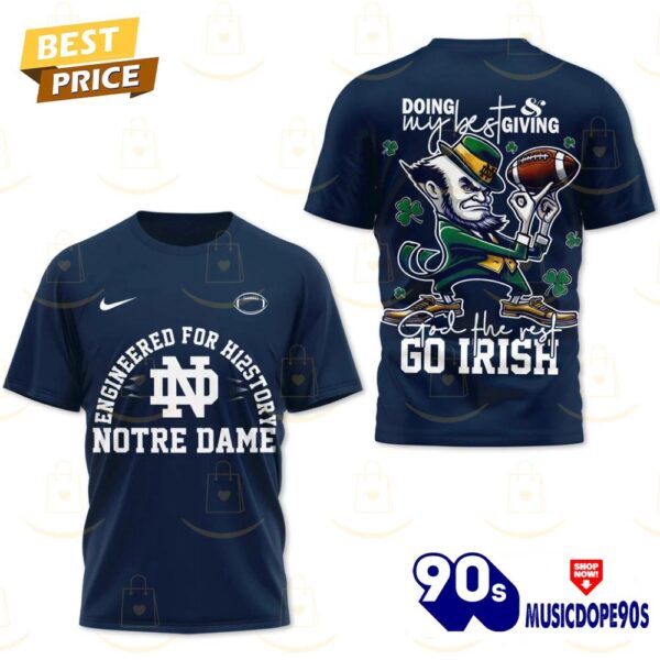 Notre Dame Fighting Irish Engineered For H12story 3D T-Shirt