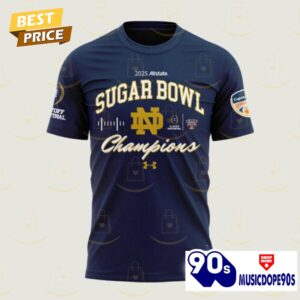 Notre Dame Fighting Irish Football 2025 Sugar Bowl Champions 3D T-Shirt