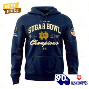 Notre Dame Fighting Irish Football 2025 Sugar Bowl Champions Hoodie - Blue