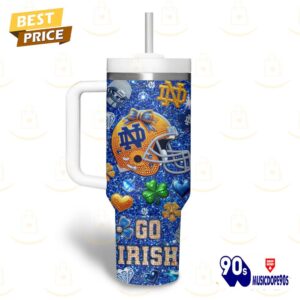 Notre Dame Fighting Irish - Go Irish Tumbler With Handle And Straw