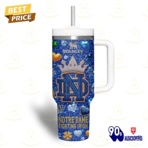 Notre Dame Fighting Irish - Go Irish Tumbler With Handle And Straw