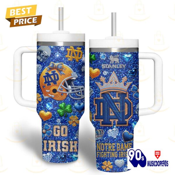 Notre Dame Fighting Irish – Go Irish Tumbler With Handle And Straw