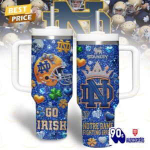 Notre Dame Fighting Irish – Go Irish Tumbler With Handle And Straw