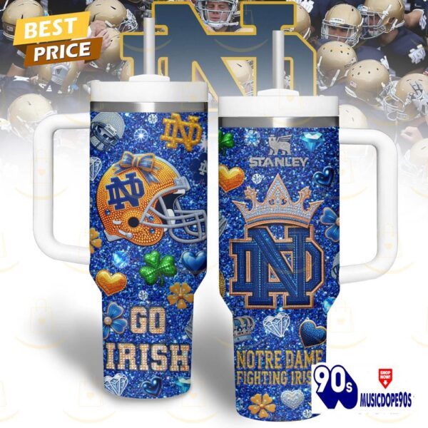 Notre Dame Fighting Irish – Go Irish Tumbler With Handle And Straw