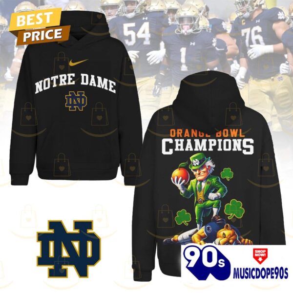 Notre Dame Fighting Irish Orange Bowl Champions Black Hoodie