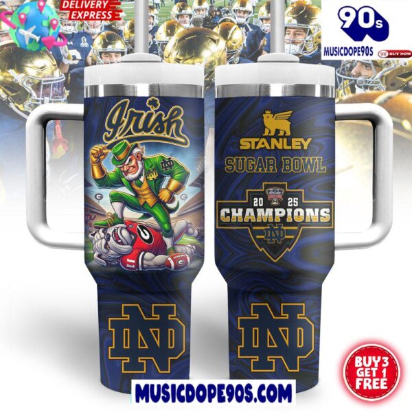 Notre Dame Fighting Irish Sugar Bowl Champions 2025 Stanley Tumbler Cup