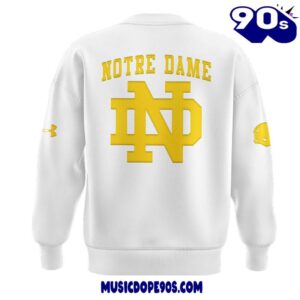 Notre Dame Football X Coach Marcus Freeman White Sweatshirt