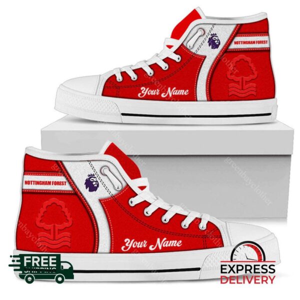 Nottingham Forest F.C Personalzied High Top Canvas Shoes