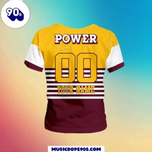 NRL Brisbane Broncos Custom Name Number 1988 NRL Vintage Retro Heritage Kids T-shirt