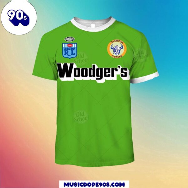 NRL Canberra Raiders Custom Name Number 1989 Vintage Retro Heritage Jersey Kids T-shirt