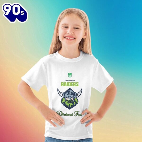 NRL Canberra Raiders Custom Name Number Diehard Fan Kids T-shirt