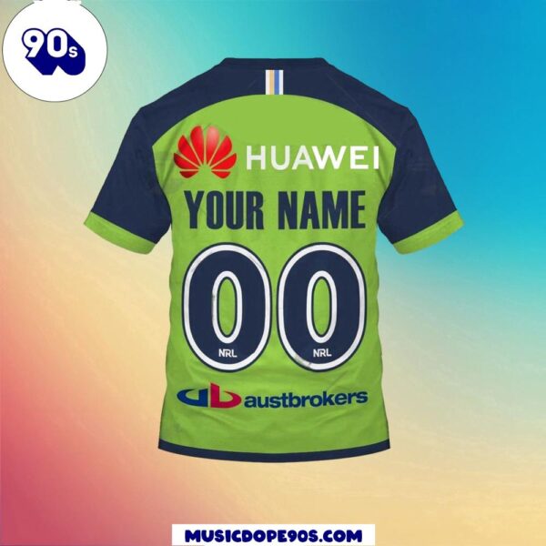 NRL Canberra Raiders Custom Name Number Home Jersey Kids 3D T-Shirt