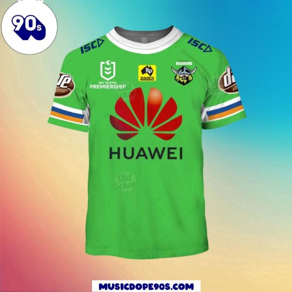 NRL Canberra Raiders Custom Name Number Home Jersey Kids T-shirt