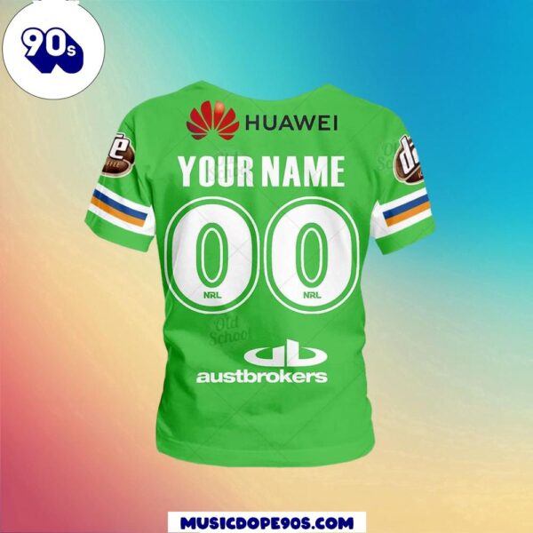 NRL Canberra Raiders Custom Name Number Home Jersey Kids T-shirt