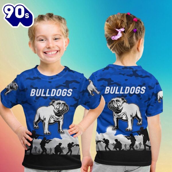 NRL Canterbury-Bankstown Bulldogs ANZAC Day Camo Kids T-shirt