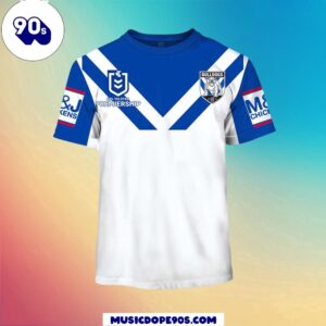 NRL Canterbury-Bankstown Bulldogs Custom Name Number Home Jersey Kids T-shirt