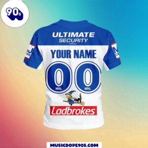 NRL Canterbury-Bankstown Bulldogs Custom Name Number x The Simpsons Halloween Jersey Kids T-shirt