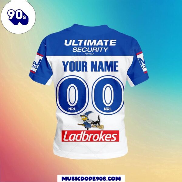 NRL Canterbury-Bankstown Bulldogs Custom Name Number x The Simpsons Halloween Jersey Kids T-shirt