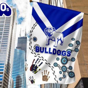 NRL Canterbury-Bankstown Bulldogs Simple Indigenous House Flag