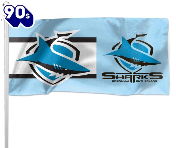 NRL Cronulla-Sutherland Sharks Pole House Flag