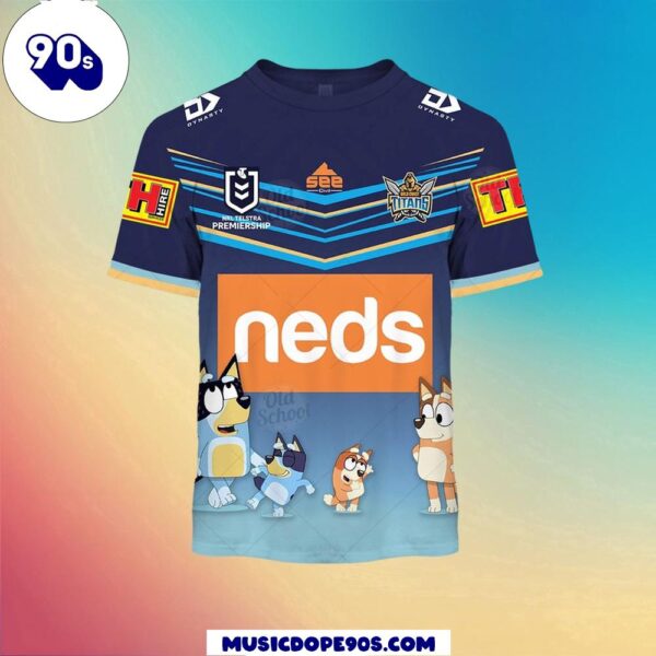 NRL Gold Coast Titans Bluey Kids T-shirt