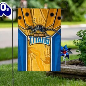 NRL Gold Coast Titans Custom Name Number Aboriginal Armor Version House Flag