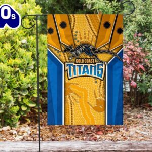 NRL Gold Coast Titans Custom Name Number Aboriginal Armor Version House Flag