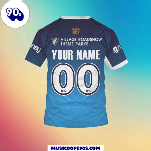 NRL Gold Coast Titans Custom Name Number Home Jersey Kids 3D T-Shirt