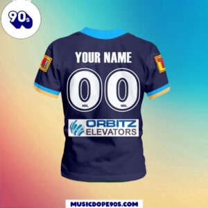 NRL Gold Coast Titans Custom Name Number Home Jersey Kids T-shirt