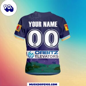 NRL Gold Coast Titans Custom Name Number x The Simpsons Halloween Kids T-shirt