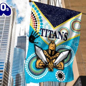 NRL Gold Coast Titans Gladiator Unique Indigenous House Flag