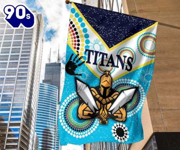 NRL Gold Coast Titans Gladiator Unique Indigenous House Flag