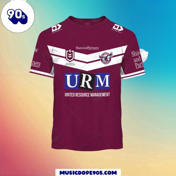 NRL Manly Warringah Sea Eagles Custom Name Number Jersey Kids 3D T-Shirt