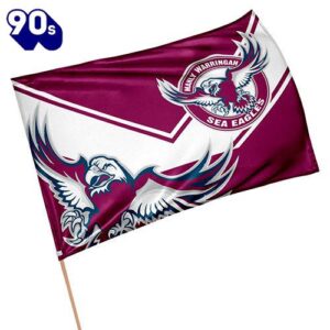 NRL Manly Warringah Sea Eagles White Maroon House Flag