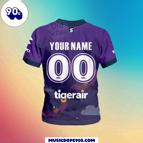 NRL Melbourne Storm Custom Name Number x Bluey Jersey Kids T-shirt