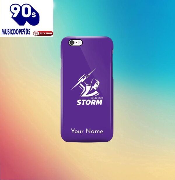 NRL Melbourne Storm Custom Name Purple Phone Case